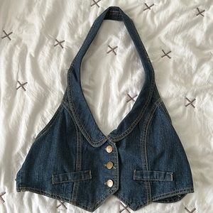 Vintage Denim Halter Top